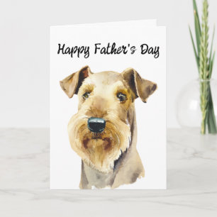 Carte de Fête des pères Airedale Terrier Custom Ch
