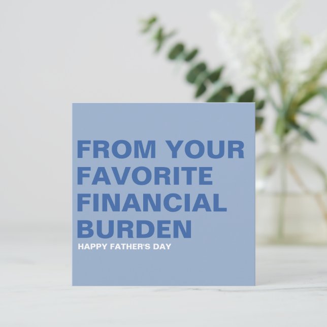 Carte de Fête des pères amusante (Debout devant)