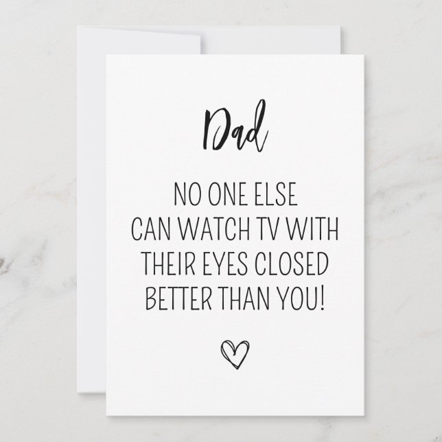 Carte de Fête des pères amusante (Devant)