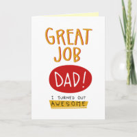 Carte de Fête des pères amusante papa de travail
