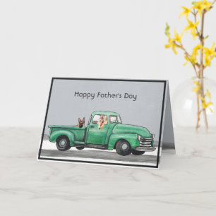 Carte de Fête des pères berger allemand adorable