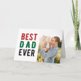 Carte de Fête des pères "Best Papa Ever" 5 pouces 