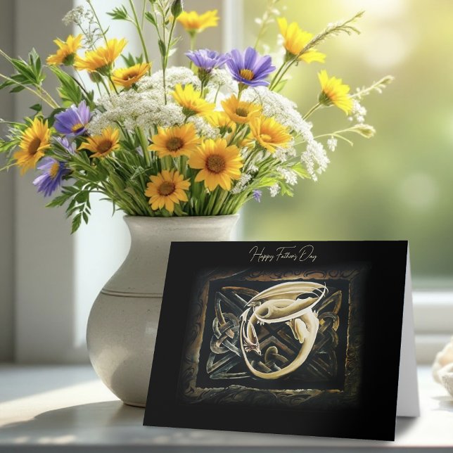Carte de Fête des pères Celtic Familier Dragon (Créateur téléchargé)