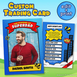 Carte de fête des pères Comic Steup Papa Trading C