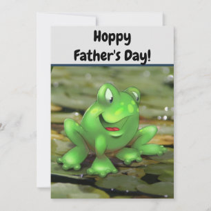 Carte de Fête des pères Cute Cartoon Frog