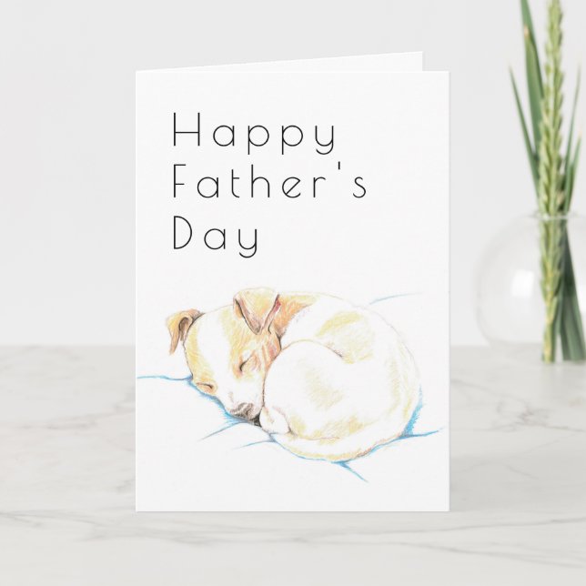 Carte de Fête des pères Cute Jack Russell Puppy De (Devant)