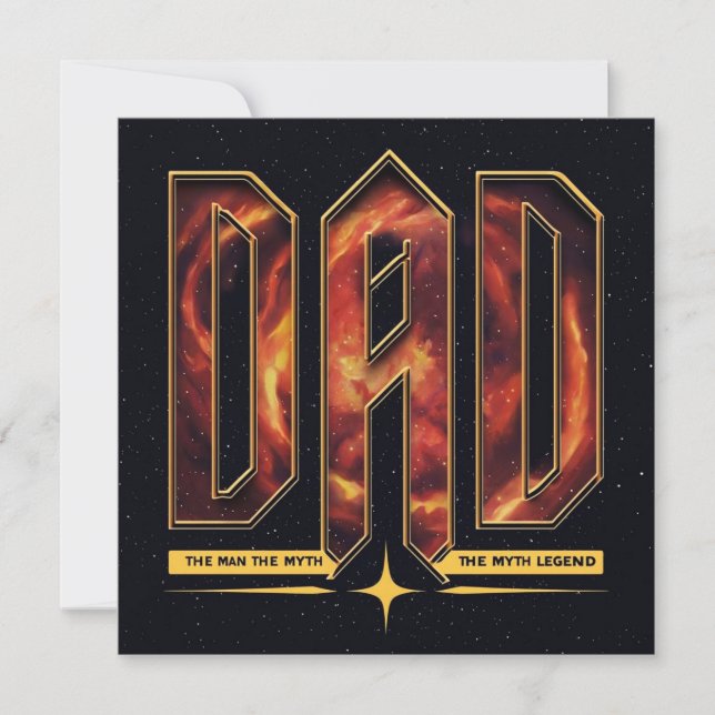 Carte de Fête des pères "DAD" couleur gras (Devant)