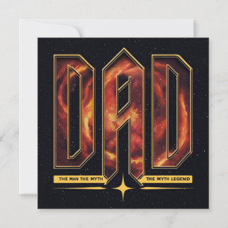 Carte de Fête des pères "DAD" couleur gras