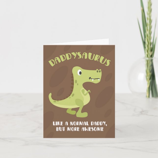 Carte de Fête des pères Daddysaurus (Devant)