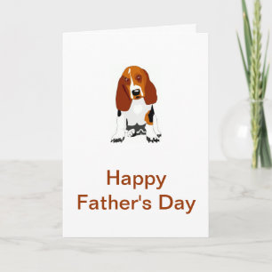 Carte de fête des pères de Basset Hound