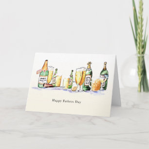 carte de fête des pères de boissons