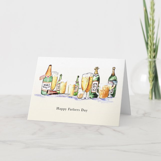 carte de fête des pères de boissons (Devant)