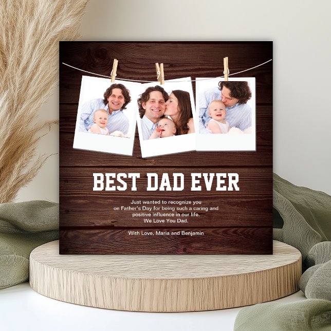 Carte de Fête des pères de Collage photo Best Dad  (Créateur téléchargé)