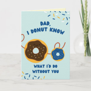 Carte de Fête des pères de donut amusant