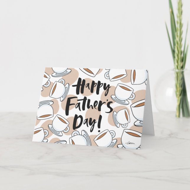 Carte de Fête des pères de la coupe du café (Devant)