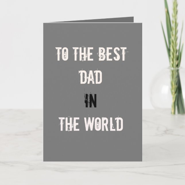 Carte de Fête des pères de meilleur papa dans le m (Devant)