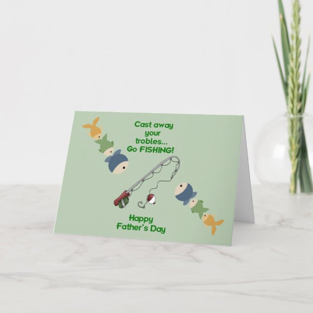 Carte de Fête des pères de pêche (Devant)