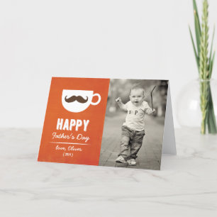 Carte de fête des pères de photo de moustache de