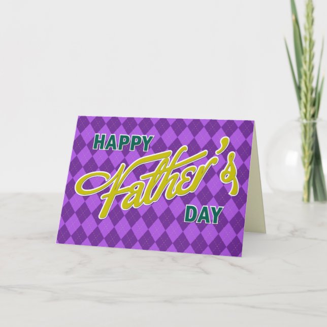 Carte de Fête des pères de style rétro Happy Jacqu (Devant)