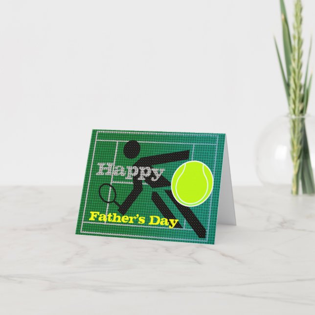 Carte de Fête des pères de Tennis Papa (Devant)