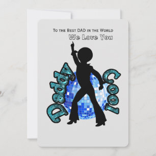 Carte de fête des pères disco Daddy Cool Dance