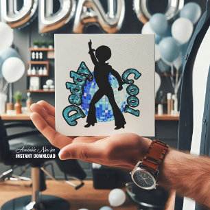 CARTE de Fête des Pères Disco Danse Papa Cool