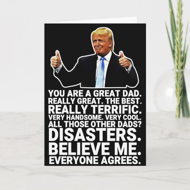 Carte de Fête des pères Donald Trump amusante (Devant)