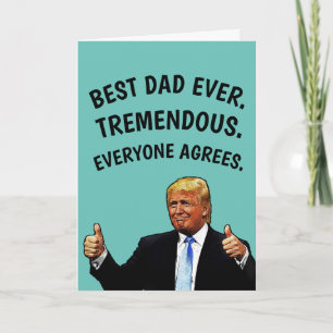 CARTE DE FETE DES PERES DRÔLE DE DONALD TRUMP