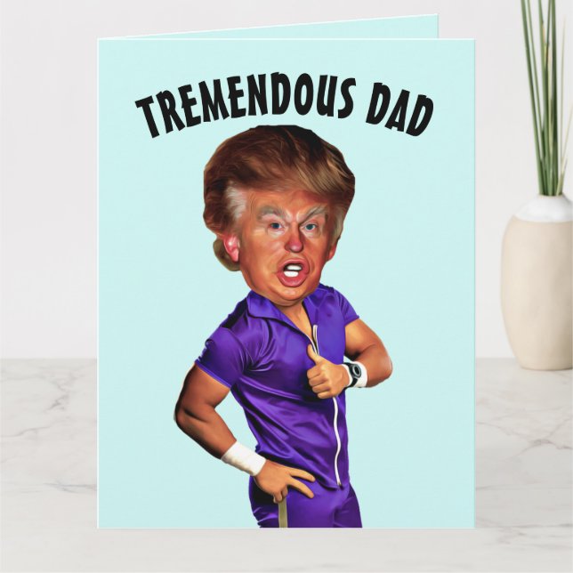 CARTE DE FETE DES PERES DRÔLE TRUMP (Devant)