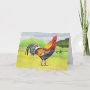 Carte de Fête des pères du coq