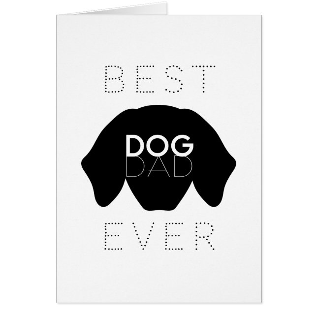Carte de Fête des pères du visage de chien noir Me (Devant)