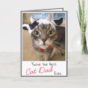 Carte de Fête des pères Funny Cat Dad Amoureux des