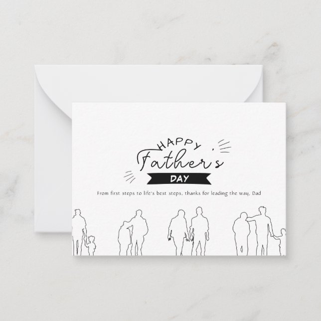 Carte de Fête des pères Génération d'amour (Devant)