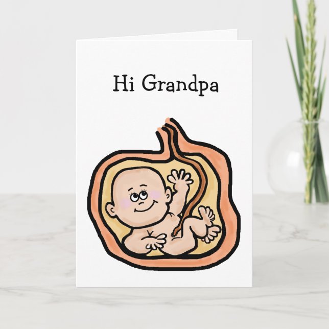 Carte de Fête des pères grand-père attendue (Devant)