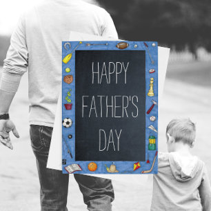 Carte de Fête des pères Hobby Chalkboard
