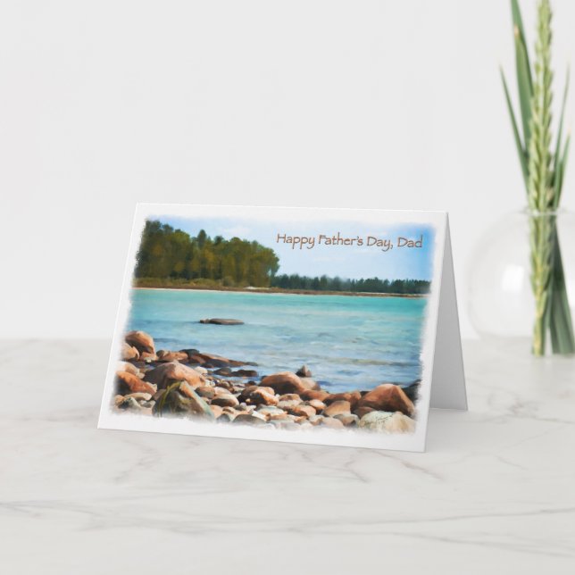 Carte de Fête des pères joyeuse de Lake Shore (Devant)
