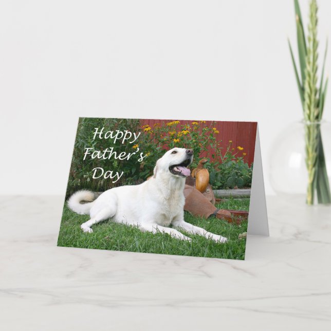 Carte de Fête des pères Labrador Retriever (Devant)