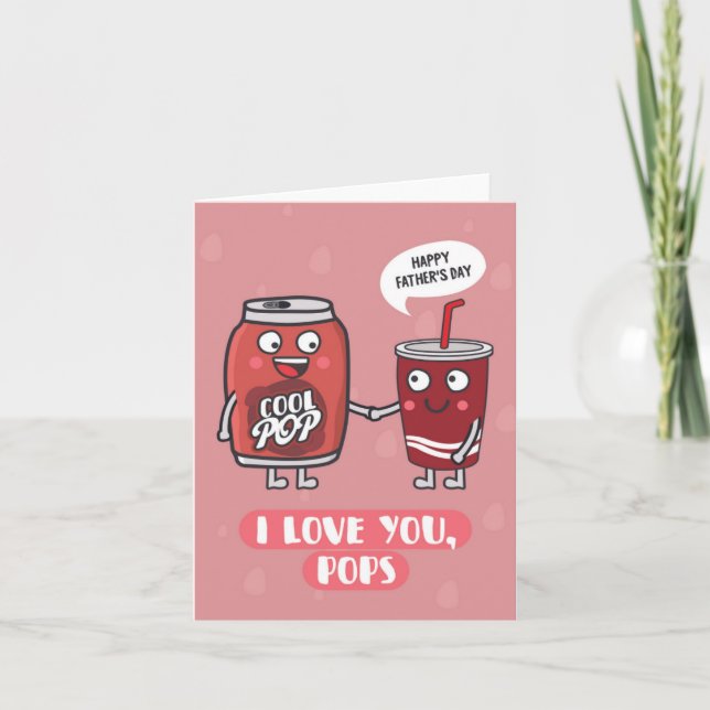 Carte de Fête des pères Love You Pops Puns (Devant)