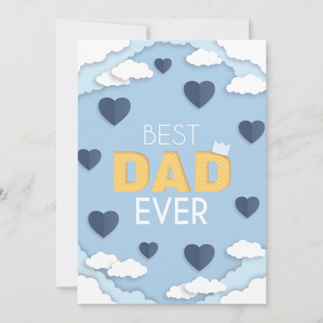 Carte de Fête des pères Meilleur Papa Jamais migno (Devant)