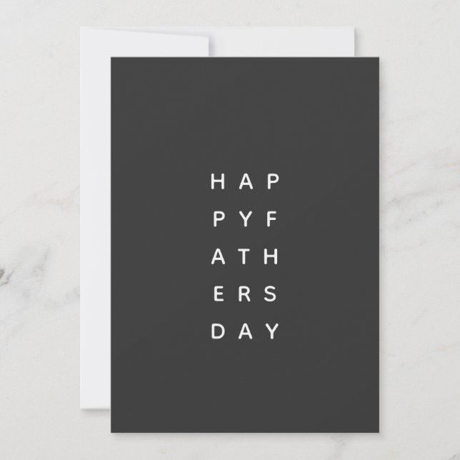 CARTE DE FÊTE DES PÈRES MODERNE, GRAPHIQUE, MINIMA (Devant)