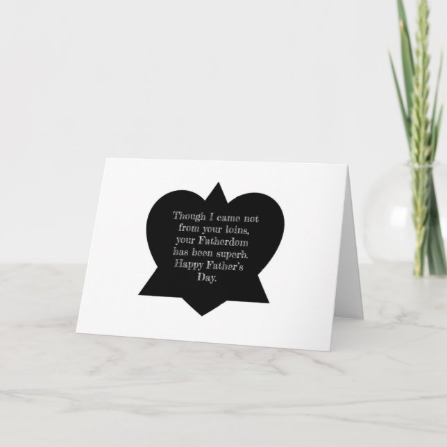 Carte de Fête des pères Papa/Bonus Papa adoptée (Devant)