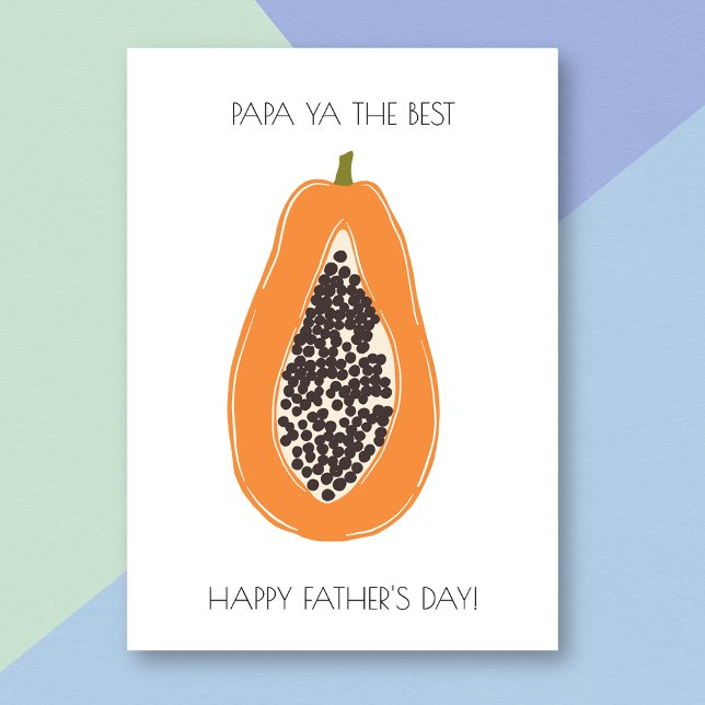 Carte de Fête des pères Papaya amusante (Créateur téléchargé)
