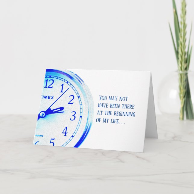Carte de Fête des pères père pas à pas - horloge b (Devant)