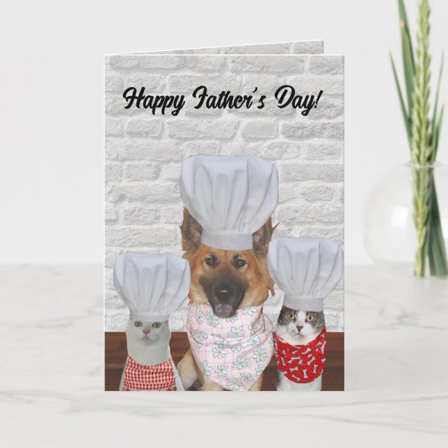 Carte de Fête des pères personnalisable pour chien (Devant)