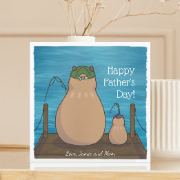 Carte de Fête des pères personnalisée Capybara et
