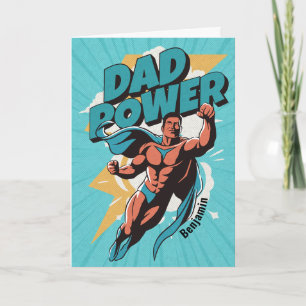 Carte de Fête des pères personnalisée Papa Power