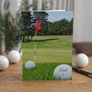 Carte de Fête des pères photo de golf pour papa de