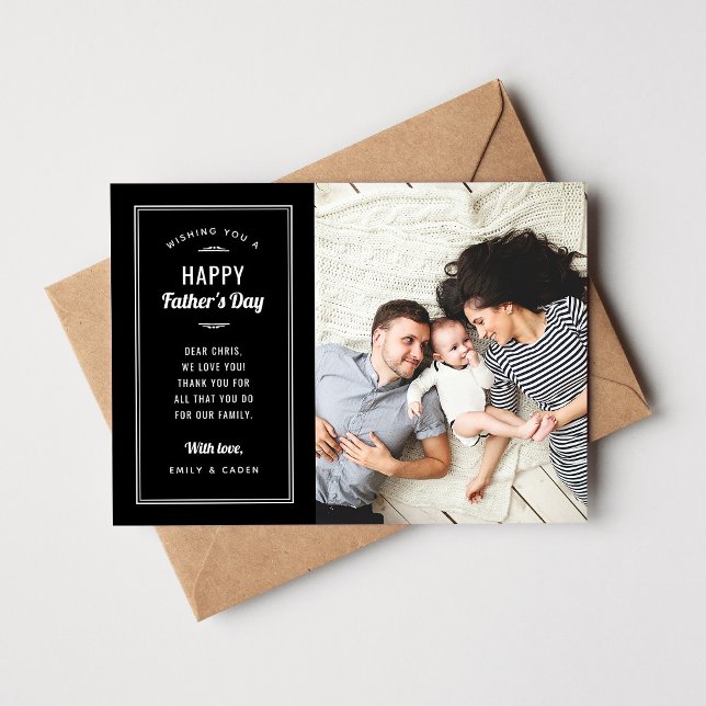 Carte de Fête des pères photo moderne pour le mari (Créateur téléchargé)