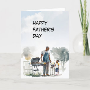 Carte de Fête des pères pour enfants et papa d'Amé