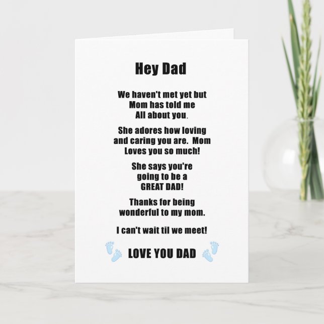 Carte de fête des pères pour futur papa (Devant)